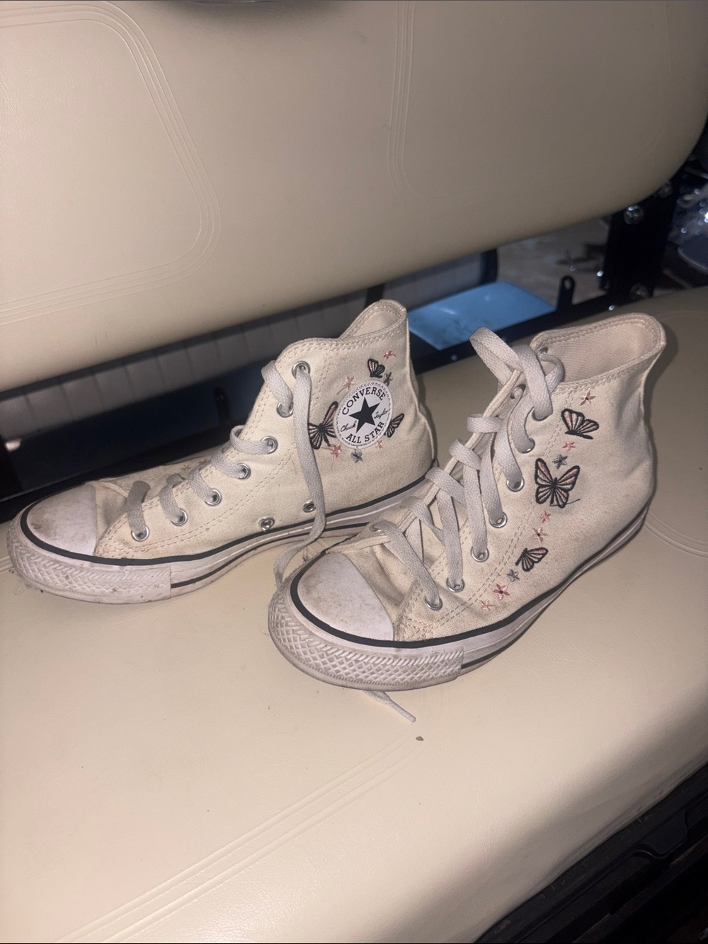 Converse Kids' High-Top Butterfly Sneakers - White
